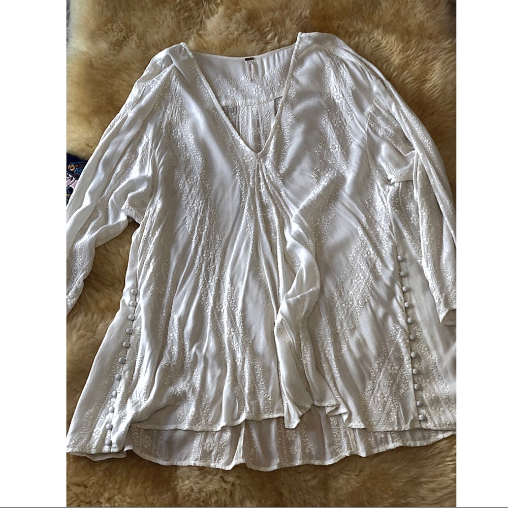 white lace tunic dress // free people
